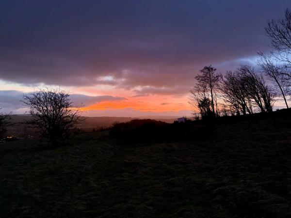 Looking towards the Howgill Fells at sunrise